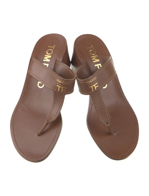 Tom Ford Leather T-Strap Sandals