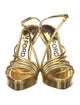 Tom Ford Patent Leather Glitter Accents Slingback Sandals