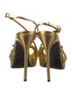 Tom Ford Patent Leather Glitter Accents Slingback Sandals