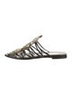 Tom Ford Leather Crystal Embellishments Slides