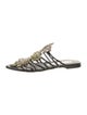 Tom Ford Leather Crystal Embellishments Slides