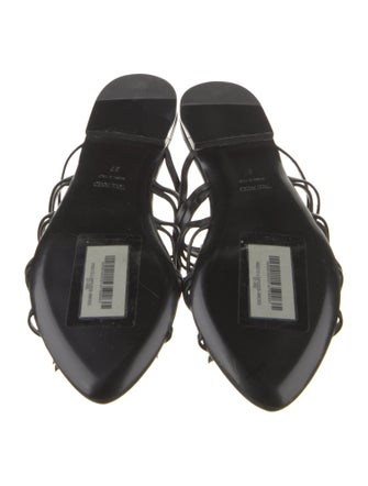 Tom Ford Leather Crystal Embellishments Slides