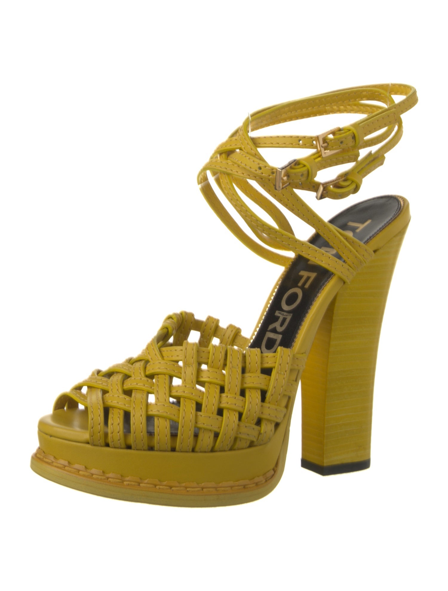 Tom Ford Leather Braided Accents Sandals