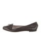 Tom Ford Leather Bow Accents Ballet Flats