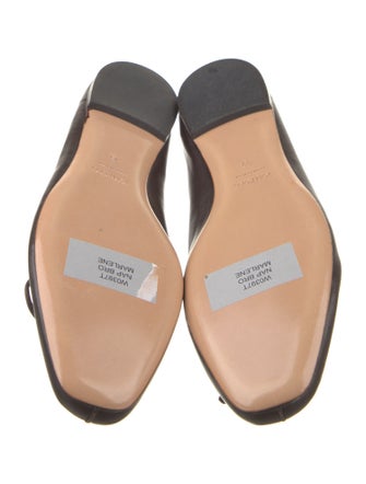 Tom Ford Leather Bow Accents Ballet Flats