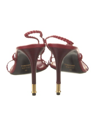 Tom Ford Leather Braided Accents Slingback Sandals