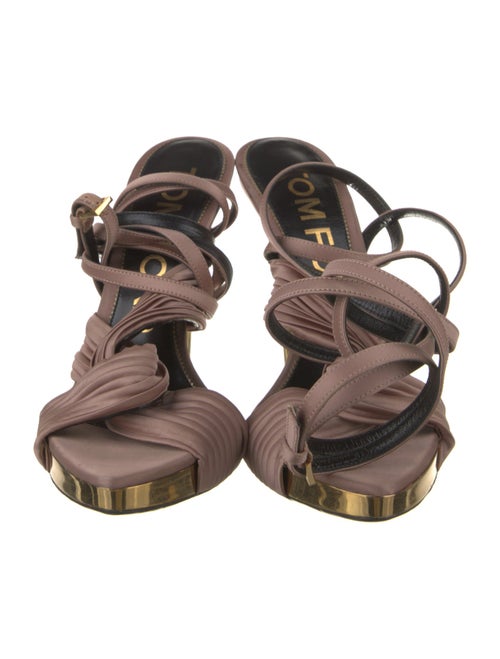 Tom Ford Satin Pleated Accents Sandals