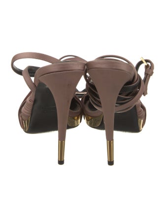 Tom Ford Satin Pleated Accents Sandals