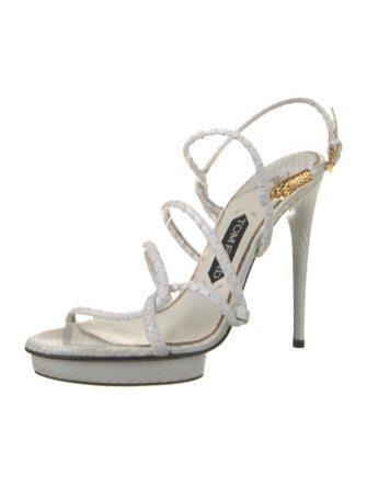 Tom Ford Snakeskin Slingback Sandals