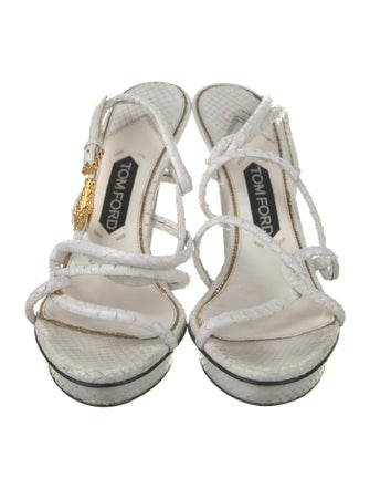 Tom Ford Snakeskin Slingback Sandals