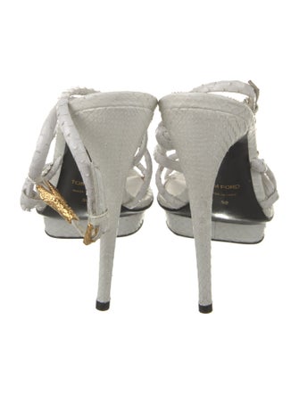 Tom Ford Snakeskin Slingback Sandals