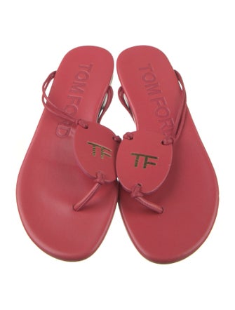 Tom Ford Leather T-Strap Sandals