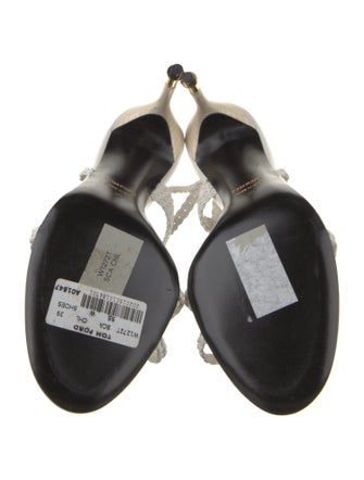 Tom Ford Leather Braided Accents Slingback Sandals