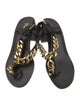 Tom Ford Leather Chain-Link Accents T-Strap Sandals
