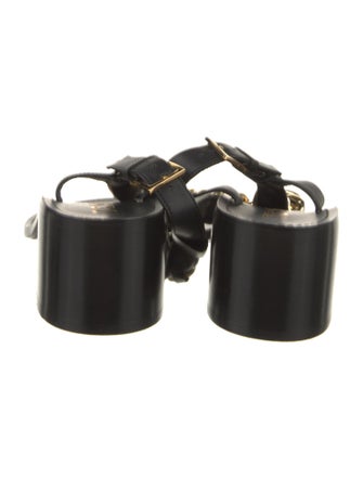 Tom Ford Leather Chain-Link Accents T-Strap Sandals