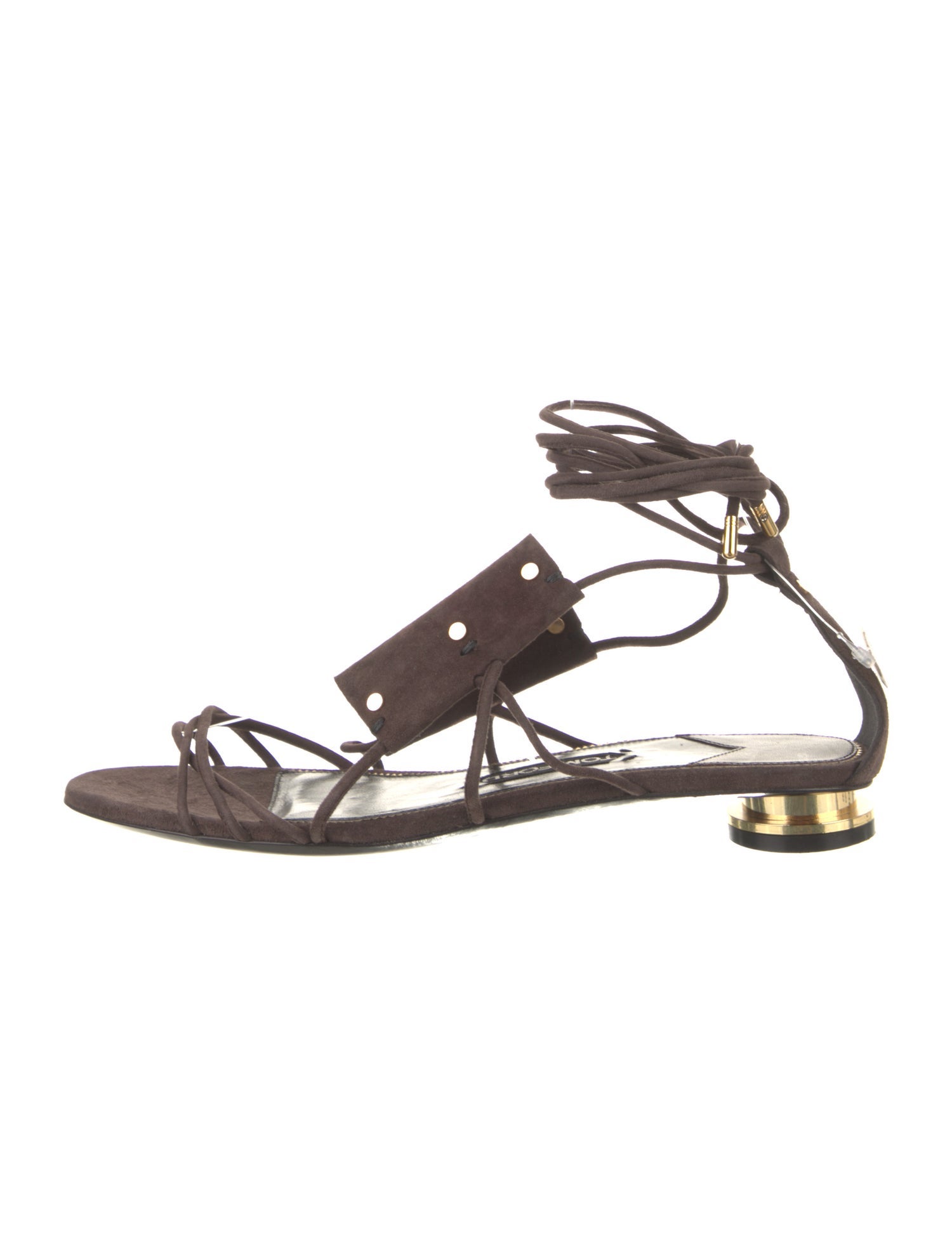Tom Ford Suede Studded Accents Gladiator Sandals