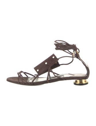 Tom Ford Suede Studded Accents Gladiator Sandals