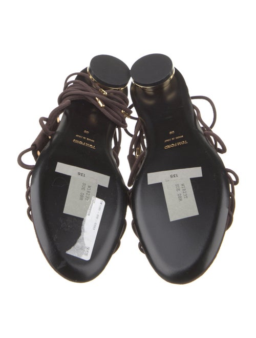 Tom Ford Suede Studded Accents Gladiator Sandals