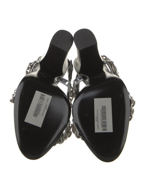 Tom Ford Patent Leather Chain-Link Accents T-Strap Sandals