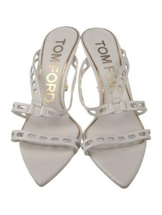 Tom Ford Leather Eyelet Trim Slides