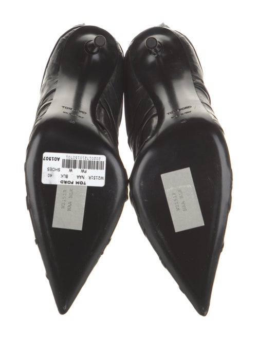 Tom Ford Leather Pleated Accents Boots