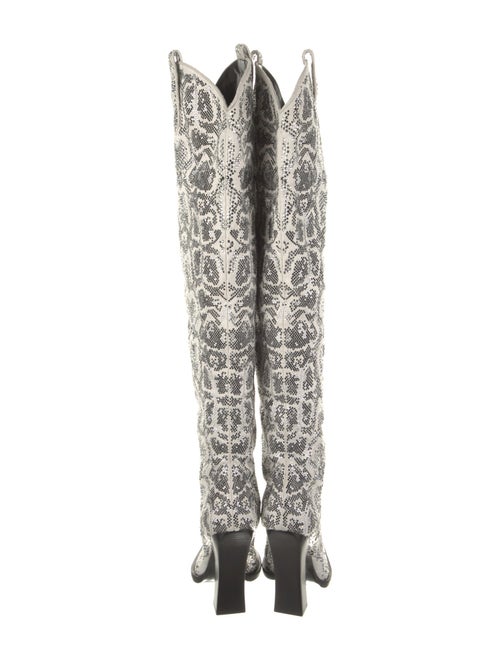 Tom Ford Animal Print Crystal Embellishments Boots
