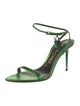 Tom Ford Leather Glitter Accents Sandals