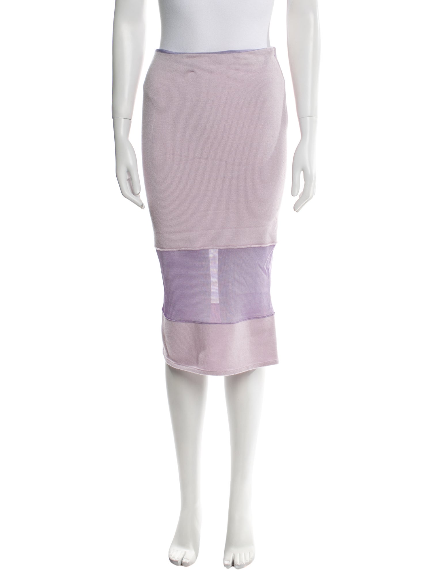 Tom Ford Mesh Accents Knee-Length Skirt
