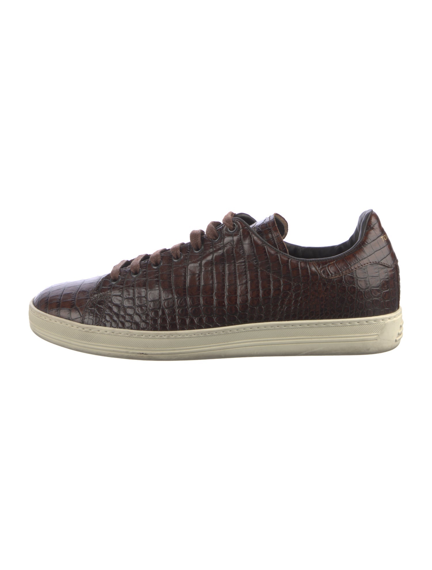 Tom Ford Leather Printed Sneakers