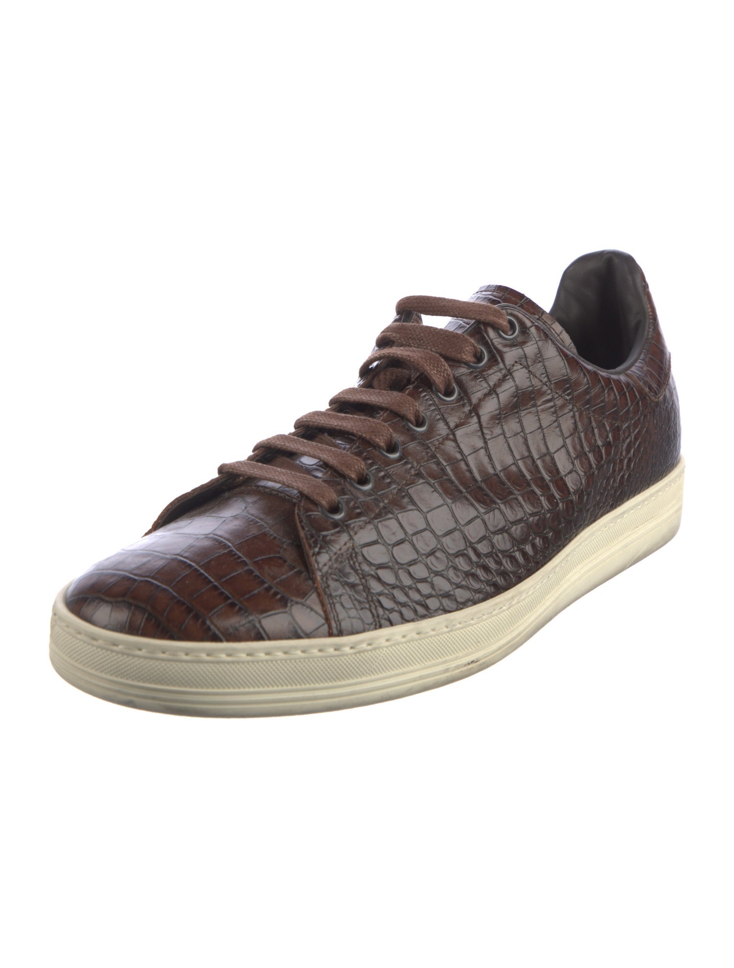 Tom Ford Leather Printed Sneakers