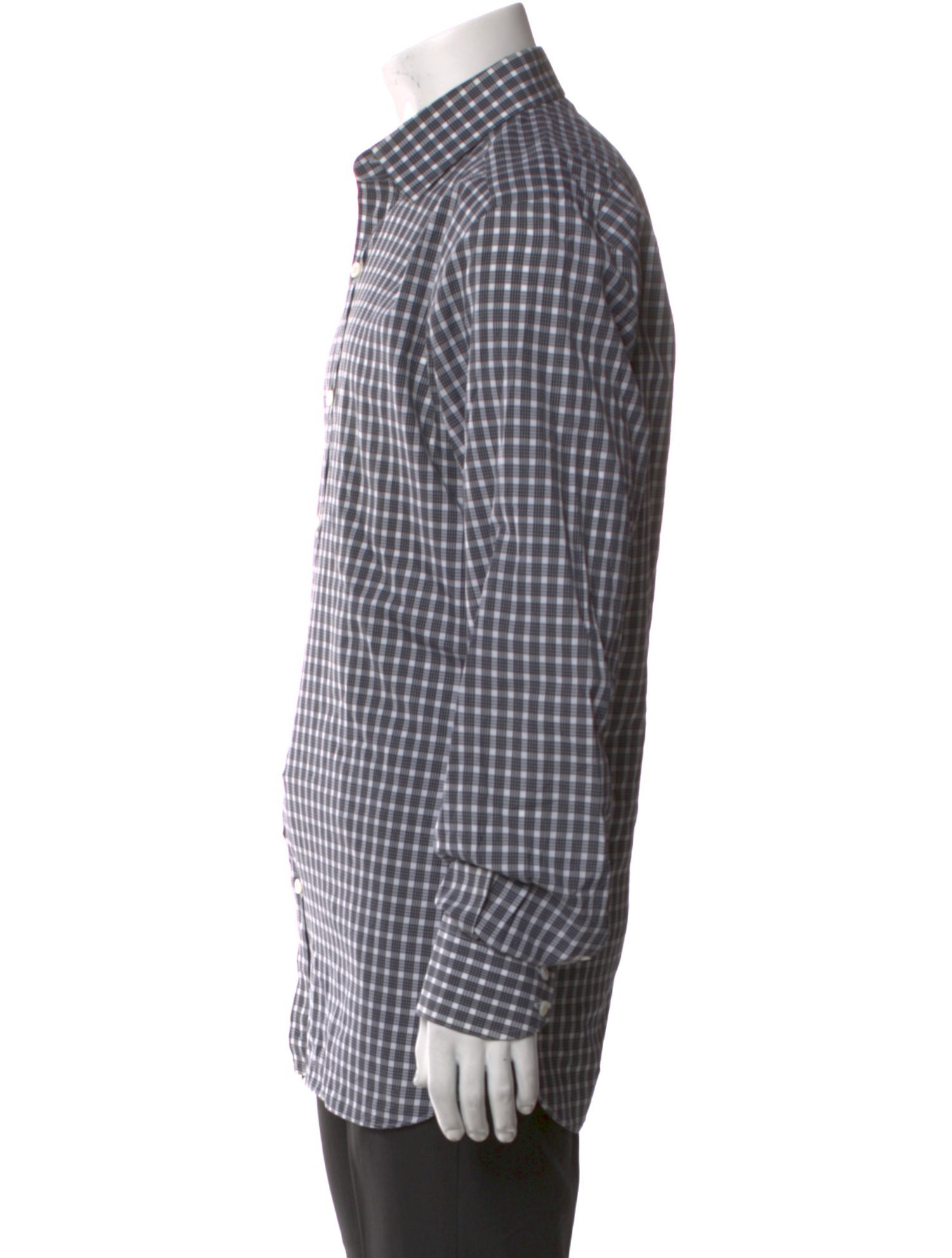 Tom Ford Plaid Print Long Sleeve Dress Shirt