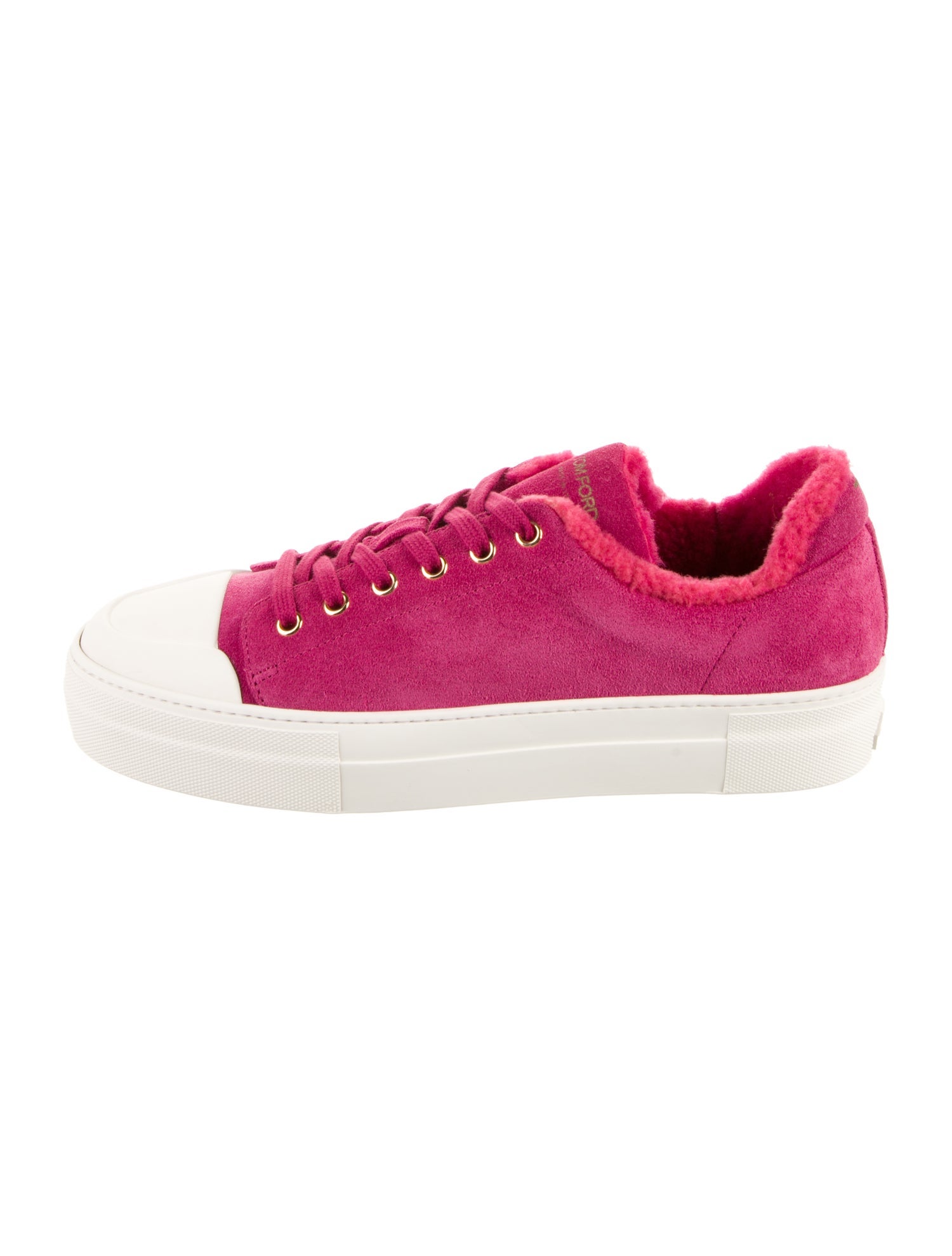 Tom Ford Suede Fur Trim Sneakers