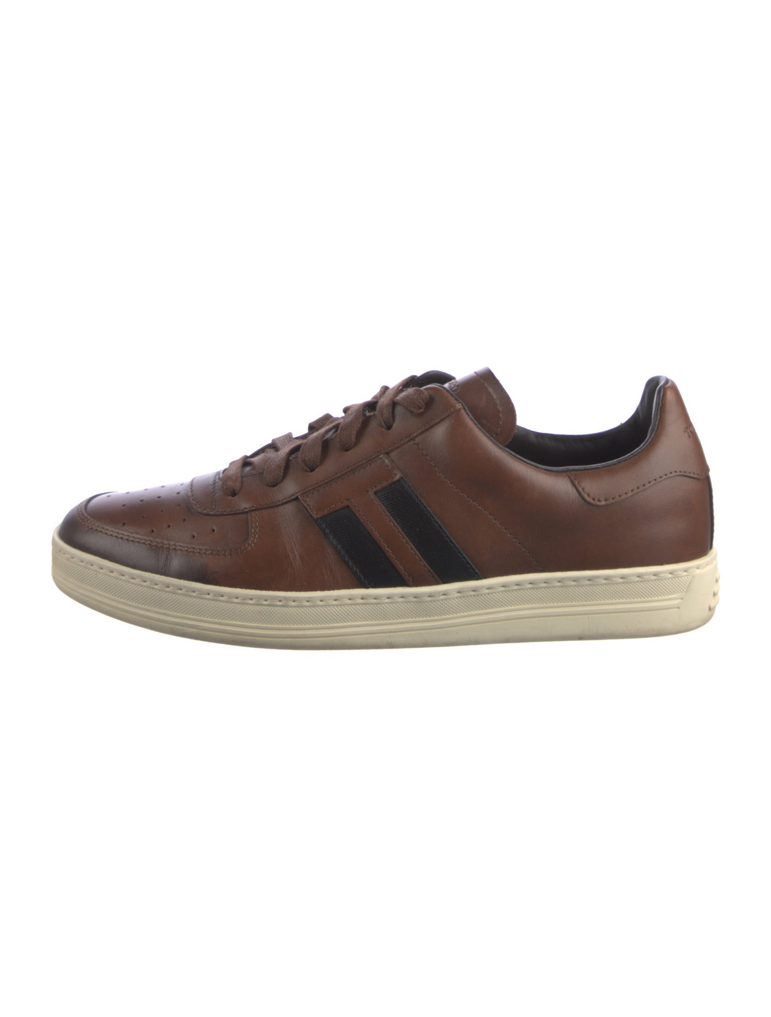 Tom Ford Leather Printed Sneakers