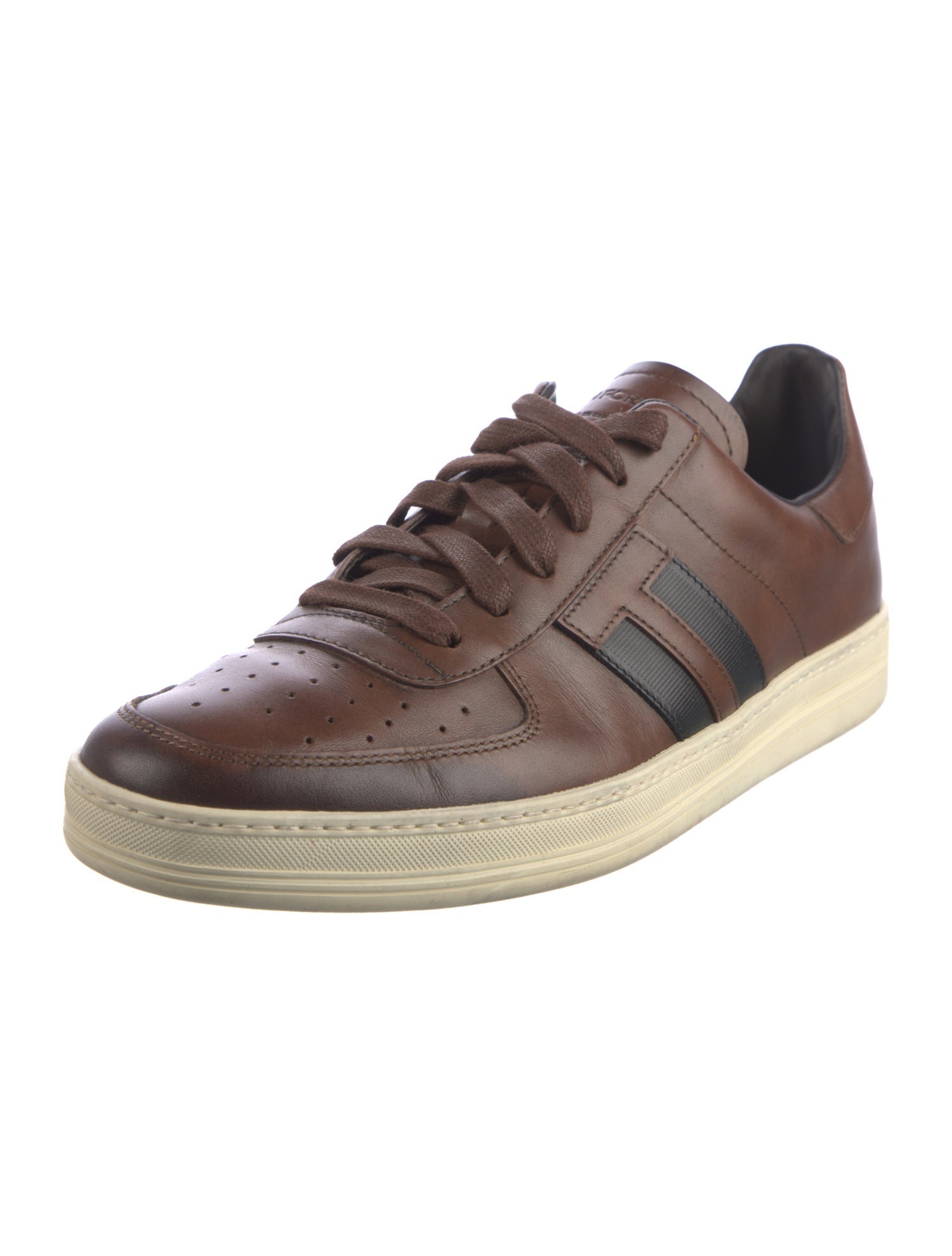 Tom Ford Leather Printed Sneakers