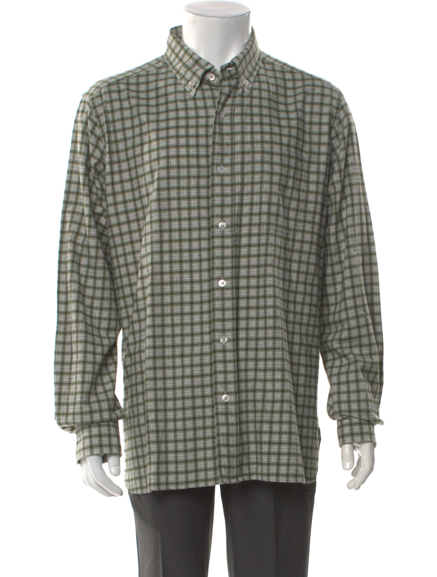 Tom Ford Plaid Print Long Sleeve Shirt