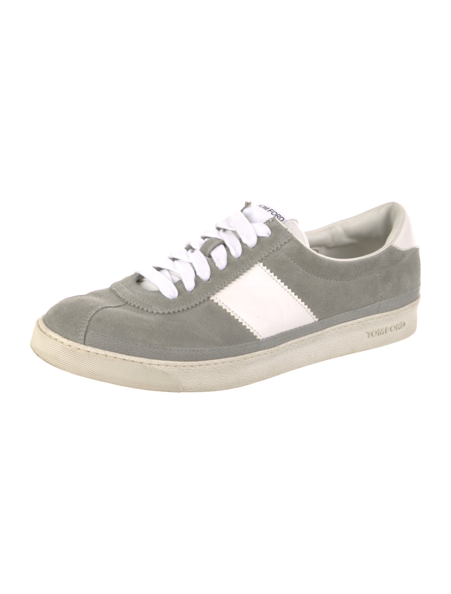 Tom Ford Suede Leather Trim Embellishment Sneakers
