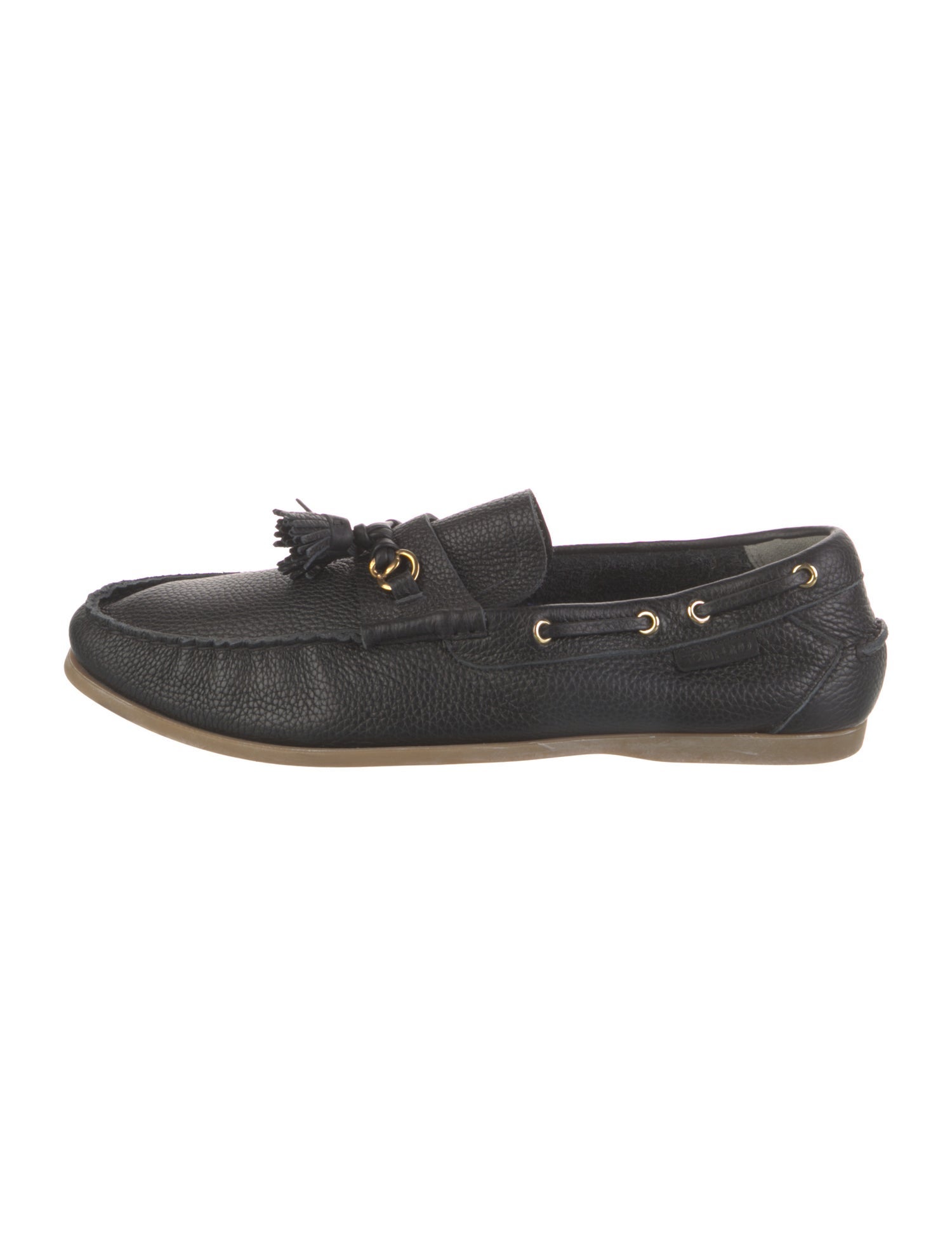 Tom Ford Leather Tassel Accents Boat Shoes