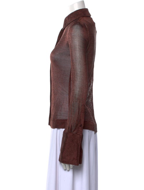 Tom Ford Long Sleeve Button-Up Top