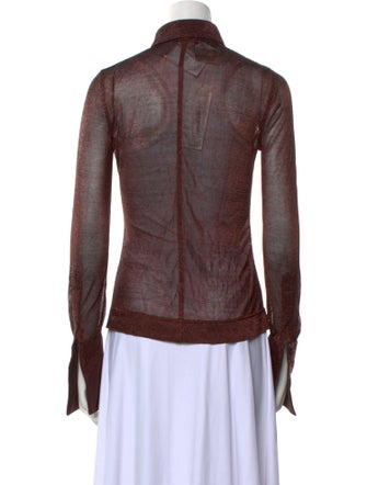 Tom Ford Long Sleeve Button-Up Top