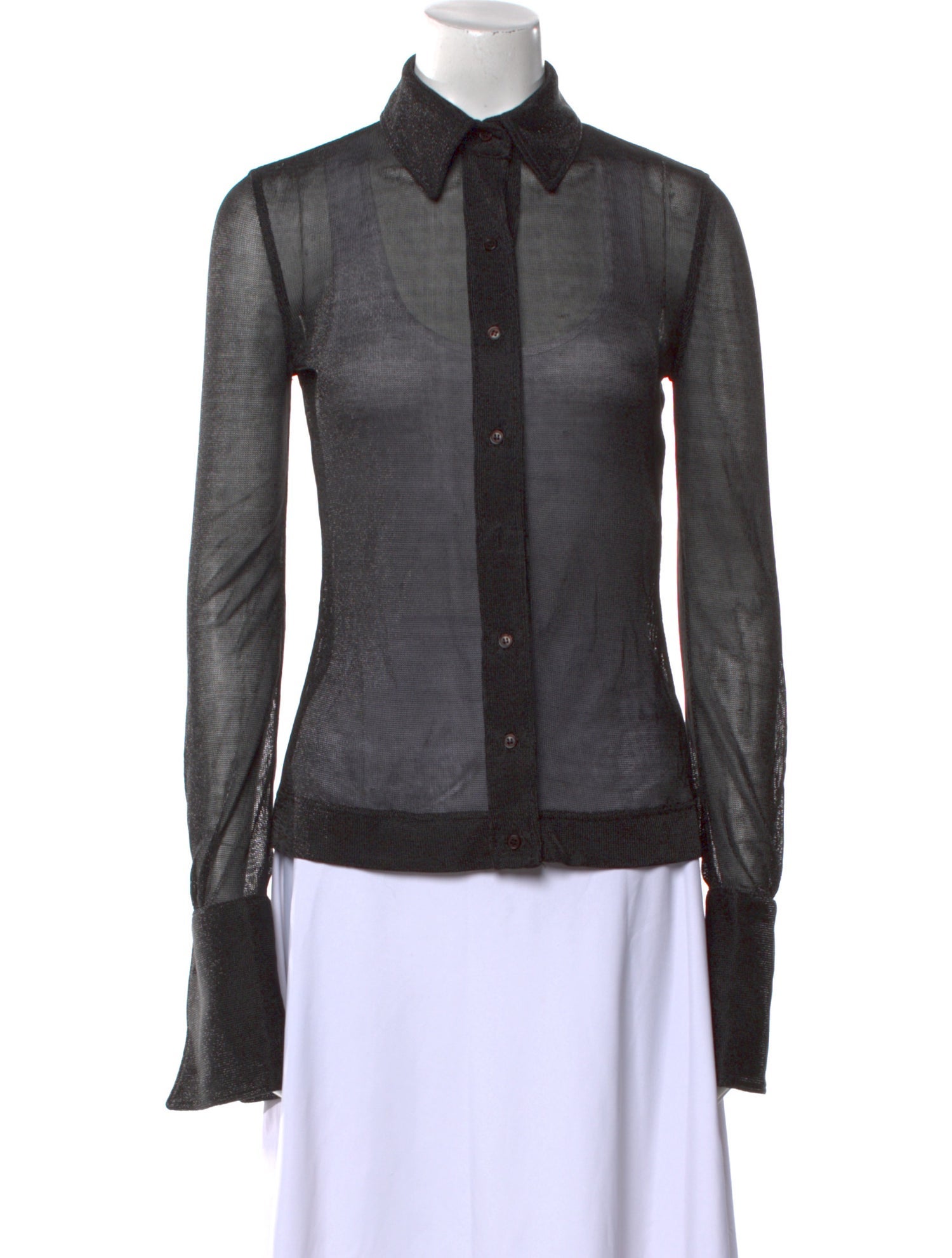 Tom Ford Long Sleeve Button-Up Top