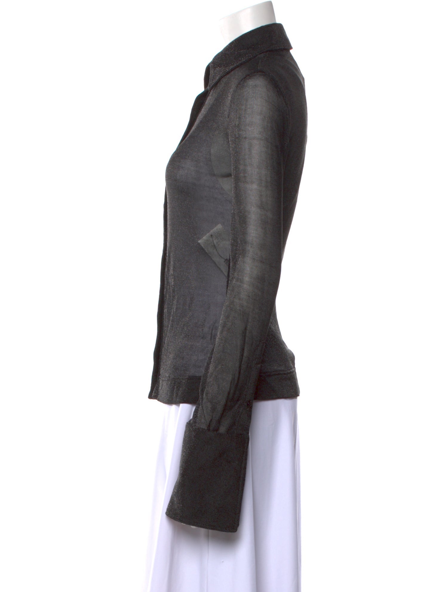 Tom Ford Long Sleeve Button-Up Top