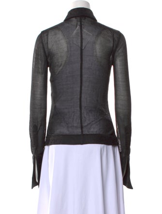 Tom Ford Long Sleeve Button-Up Top