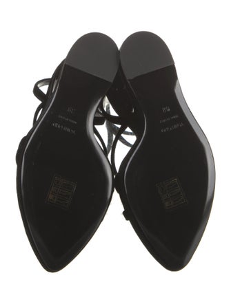 Tom Ford Velvet Leather Trim Embellishment Gladiator Sandals