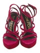 Tom Ford Velvet Leather Trim Embellishment Sandals