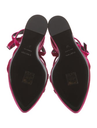 Tom Ford Velvet Leather Trim Embellishment Sandals