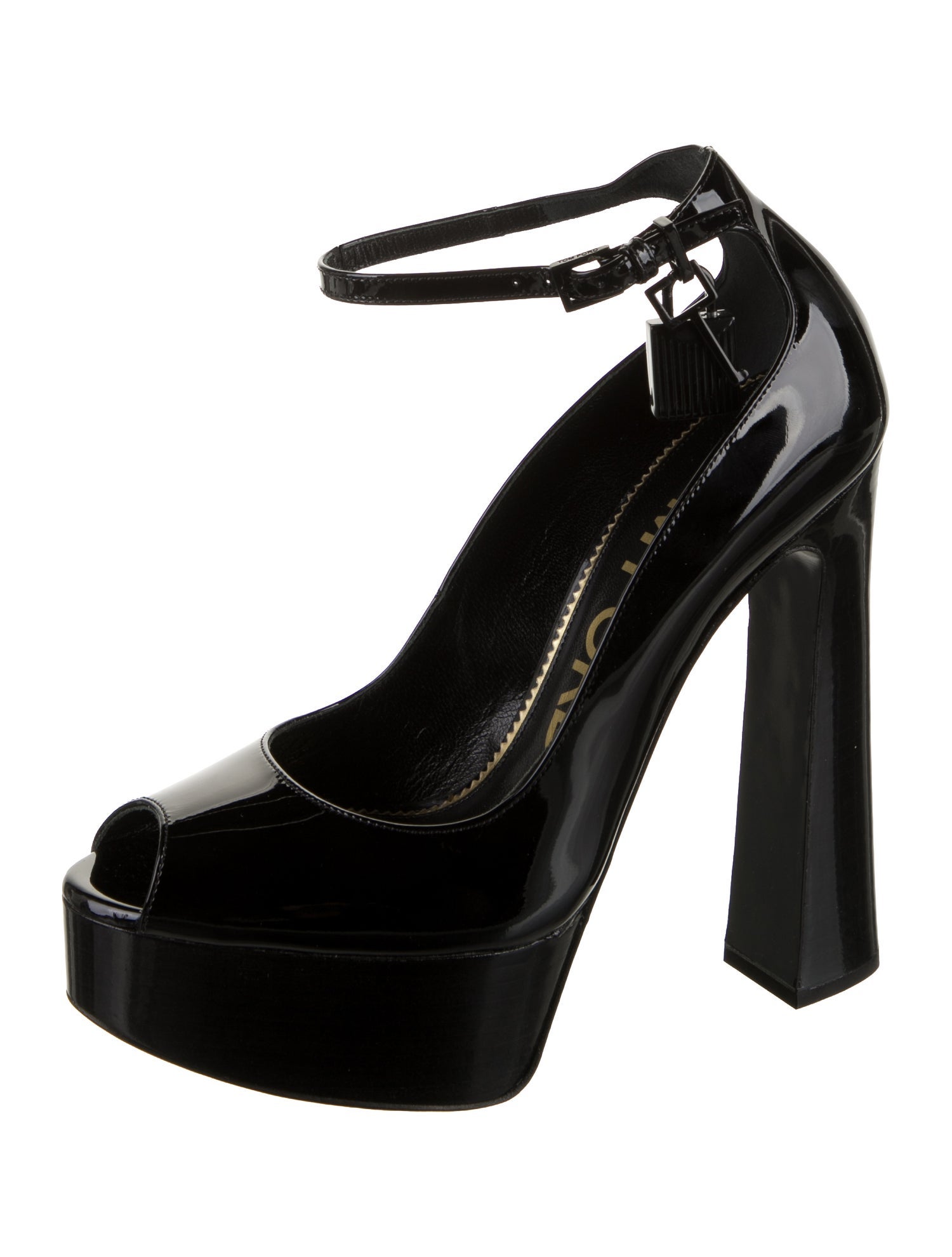 Tom Ford Patent Leather Leather Trim Embellishment Pumps