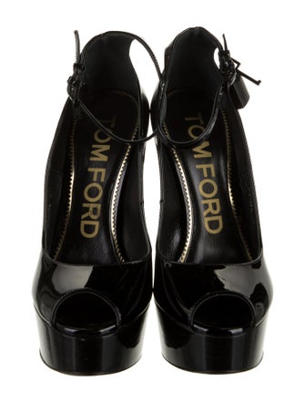 Tom Ford Patent Leather Leather Trim Embellishment Pumps