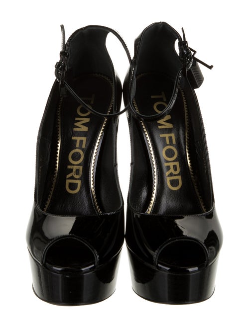 Tom Ford Patent Leather Leather Trim Embellishment Pumps