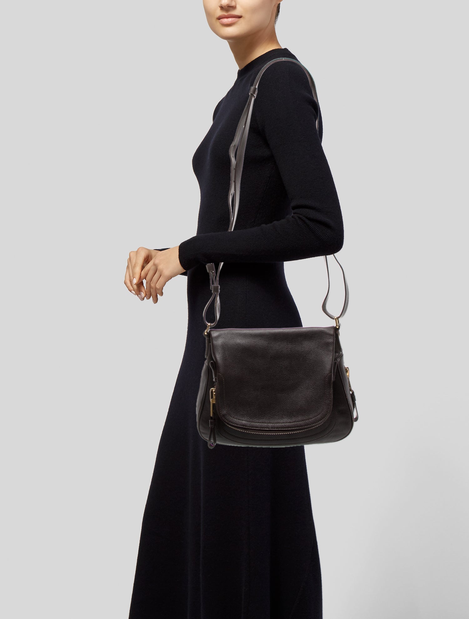 Tom Ford Leather Messenger Bag