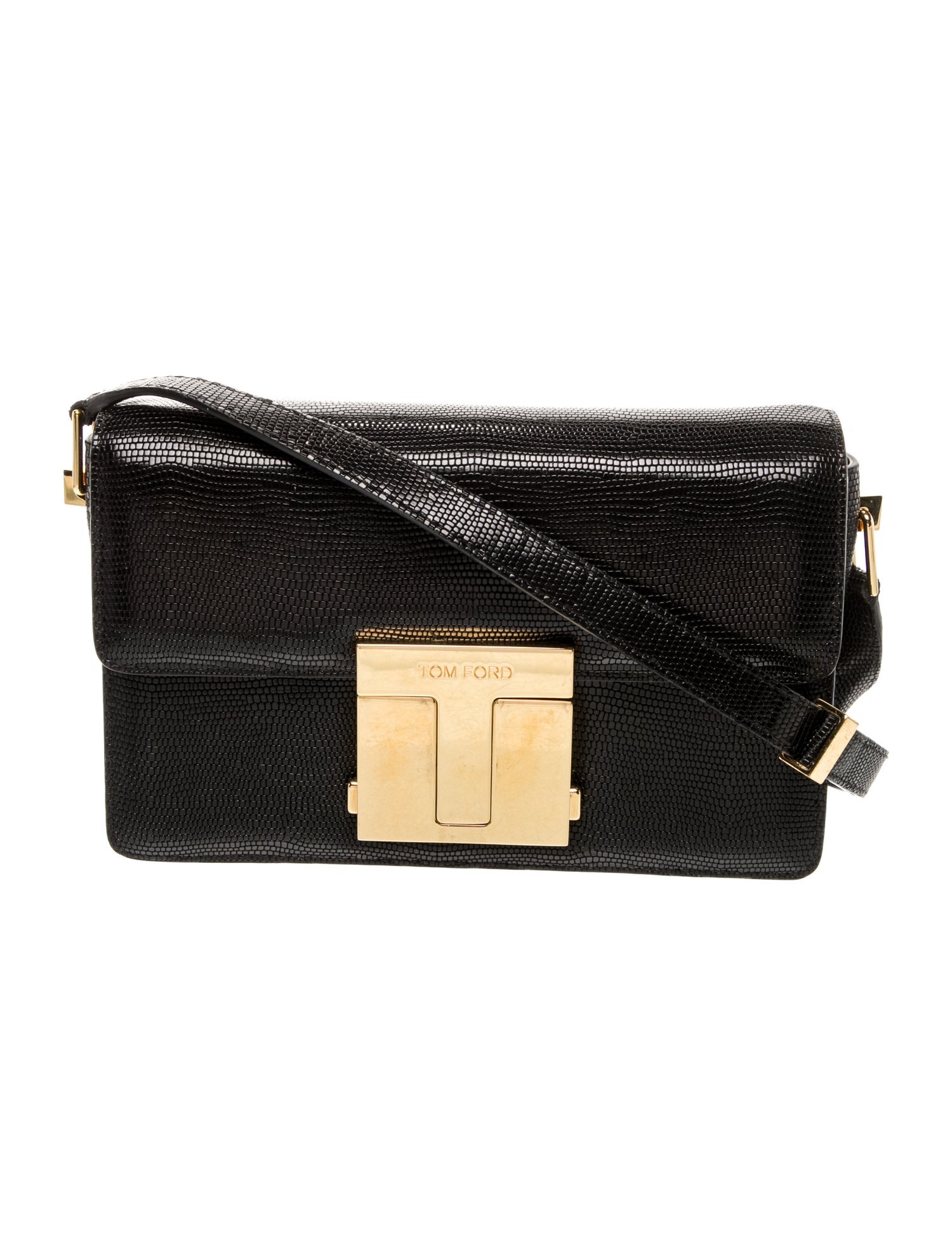 Tom Ford Embossed Leather Shoulder Bag